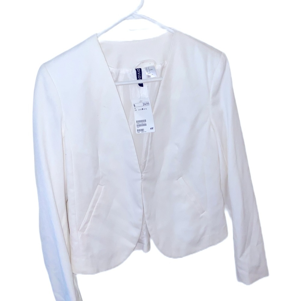 White Holiday Blazer H&M Size 8